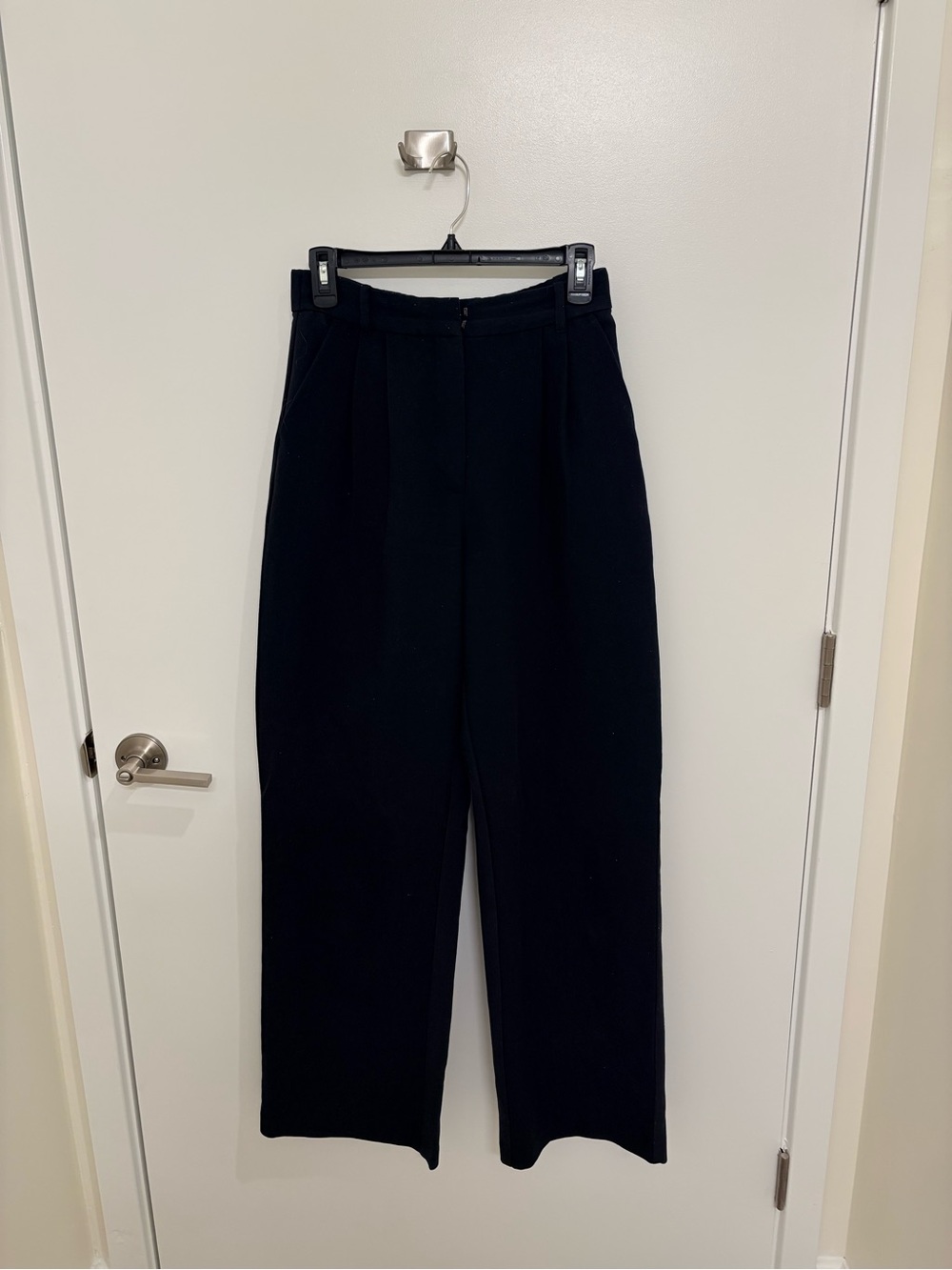 Abercrombie & Fitch Wide-Leg Black High-Rise Pants